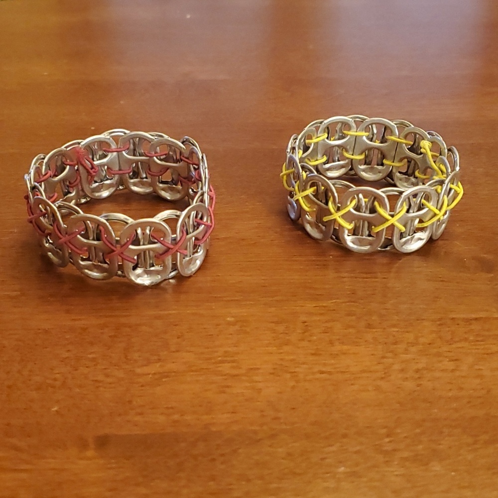2 soda tab bracelets